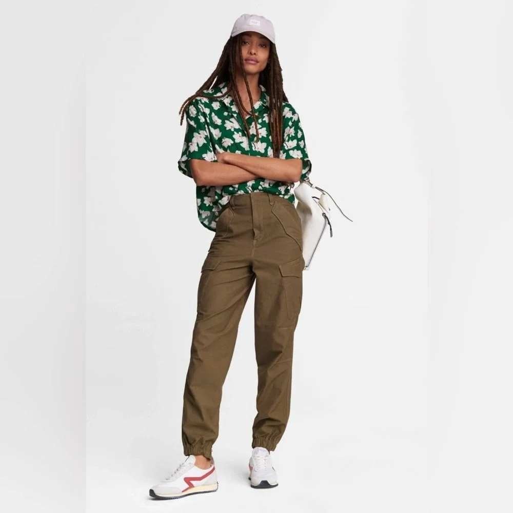 Rag & Bone Olive Green Cargo‎ Field Jogger Pants Womens 24 Military Zip Hem Gorp